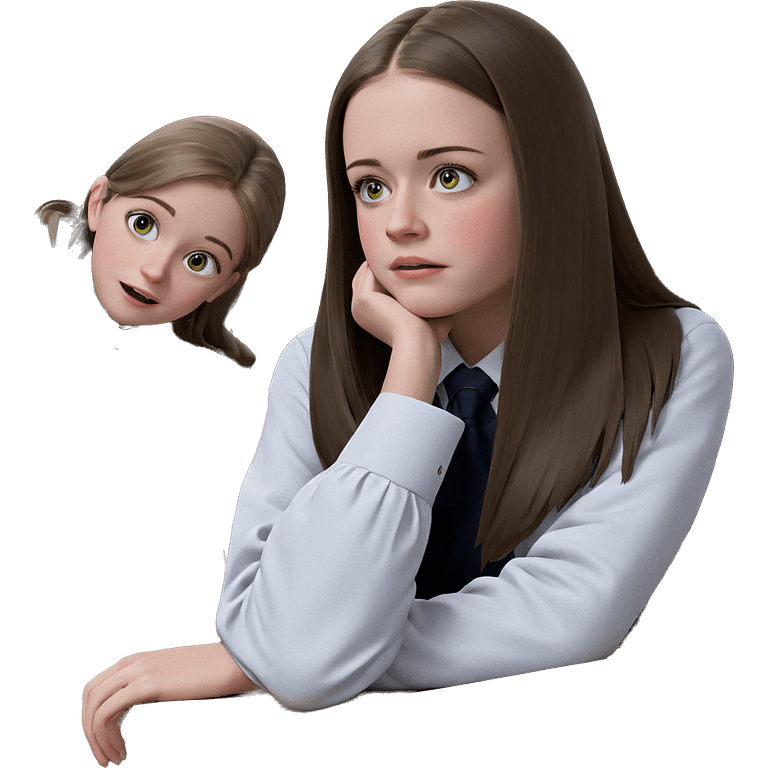 school girls in classroom setting emoji