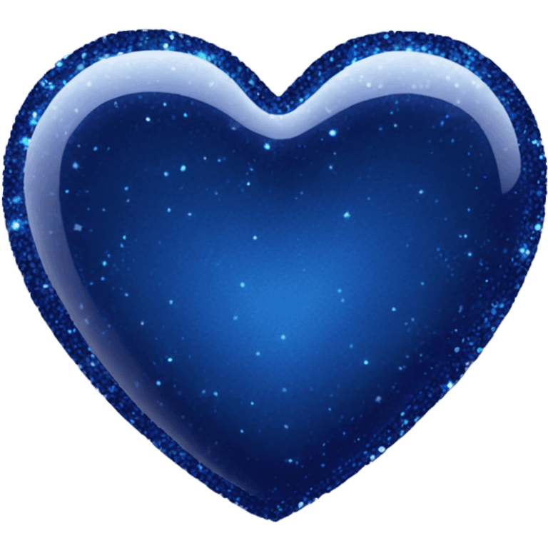 Sparkly midnight blue heart  emoji