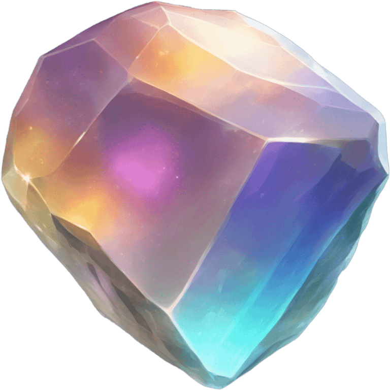 An opalescent rock gem planet emoji