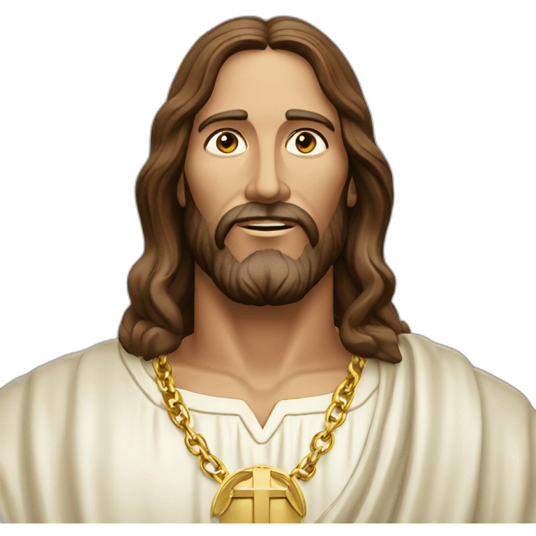 Jesus Christ win gold jewellery emoji