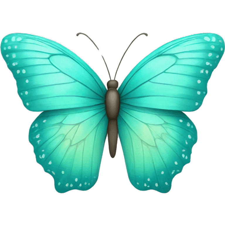 Turquoise pastel butterfly   emoji