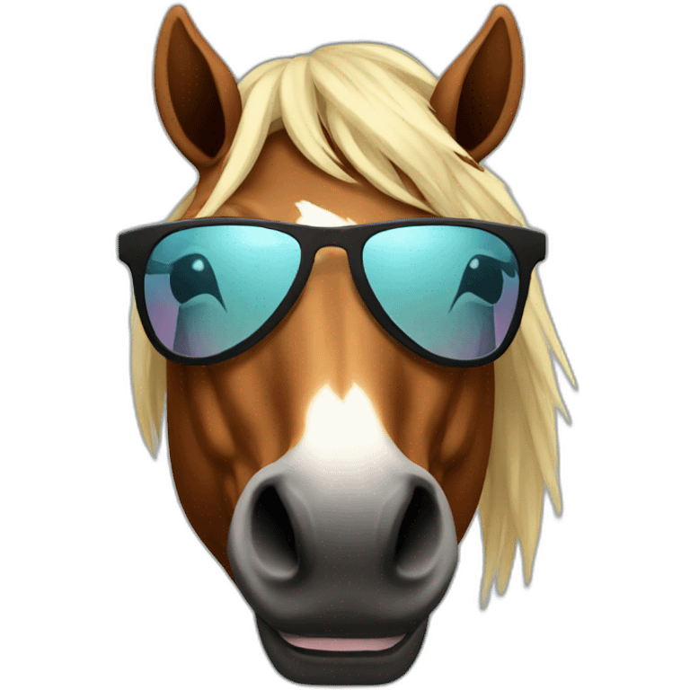 sunglasses horse emoji