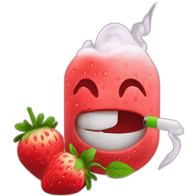 Vape with strawberries  emoji