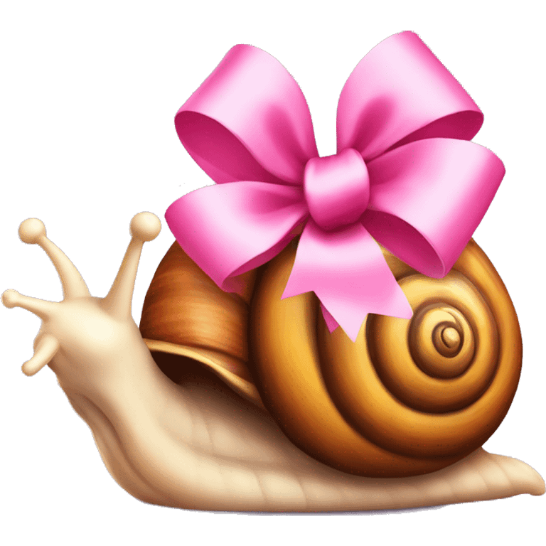 snail with pink bow  emoji