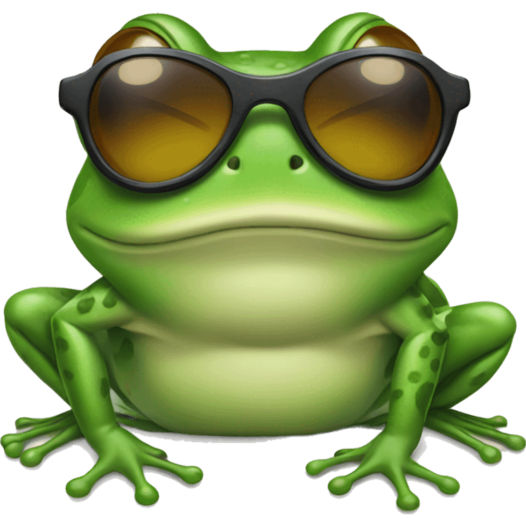 frog with sunglasses  emoji