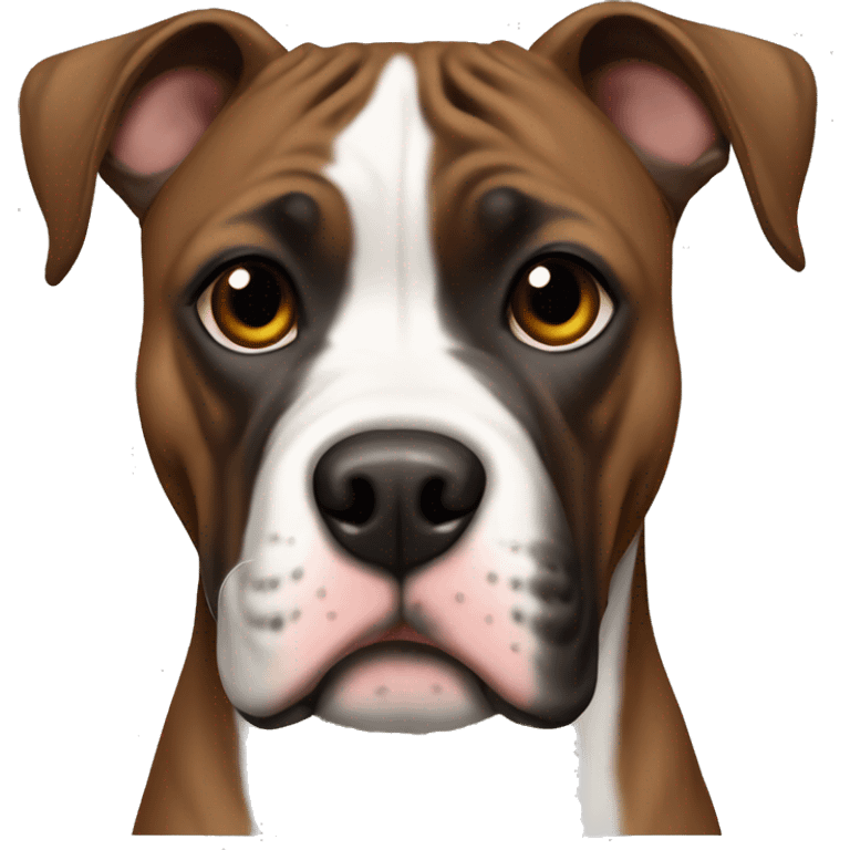 Boxer pitbull mix brindle color emoji