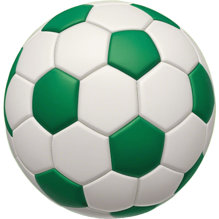 Cinematic Realistic image of a soccer ball with crisply detailed panel textures and precise stitching, set against a vibrant green pitch with dynamic natural lighting that highlights its athletic spirit emoji