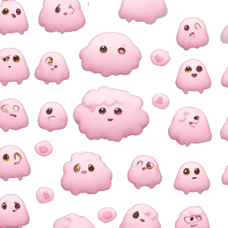 Light pink cute creatures emoji