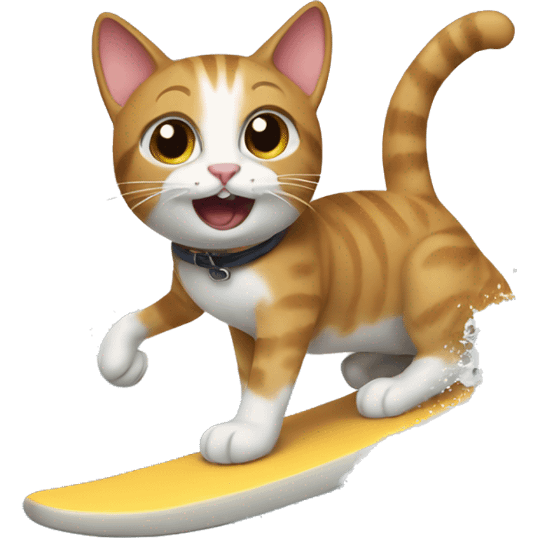 A cat surfing emoji