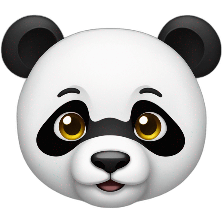 Panda without eyes and scar emoji