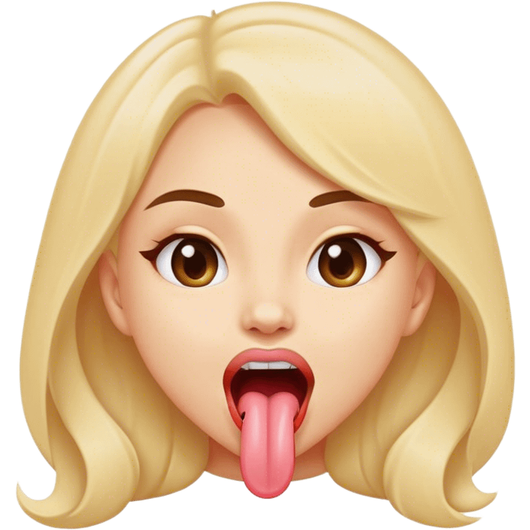 a girl sticking out the tongue happily  emoji