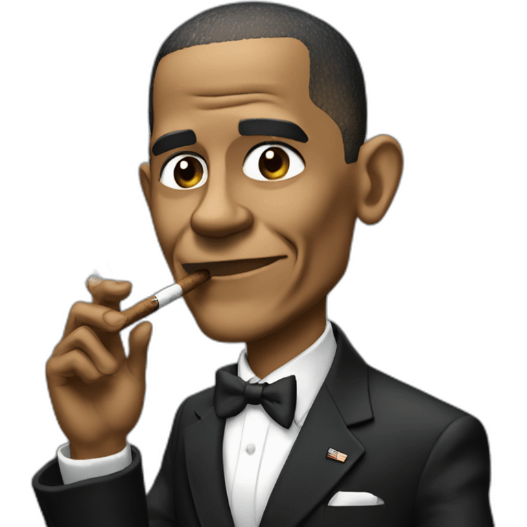 Obama smoking cigar emoji