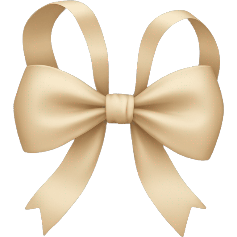 Beige bow long emoji