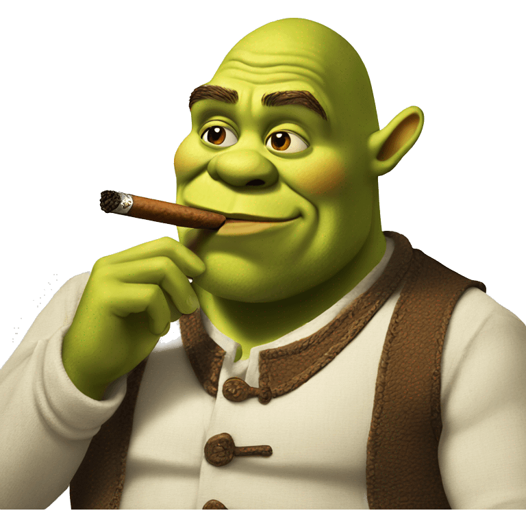 Shrek smoking a cigar  emoji