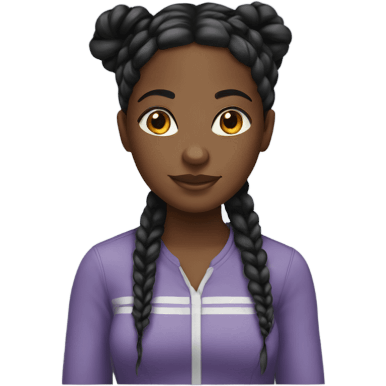 black girl with braids  emoji