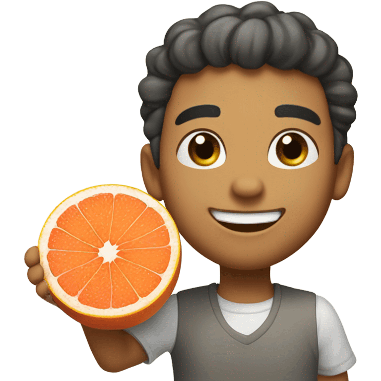 Excited grapefruit  emoji