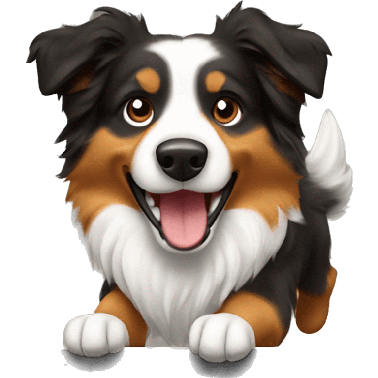 Anvil with Jumping Australian shepherd  emoji