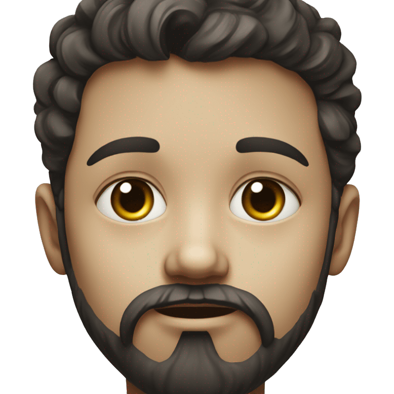 bearded boy portrait realism but sad emoji