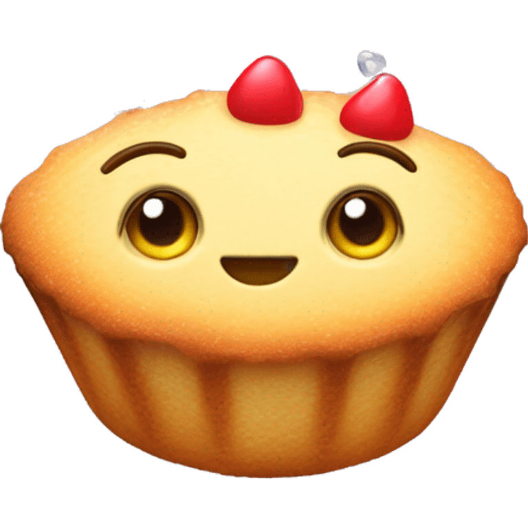 a Madeleine cake with drops of water around it emoji