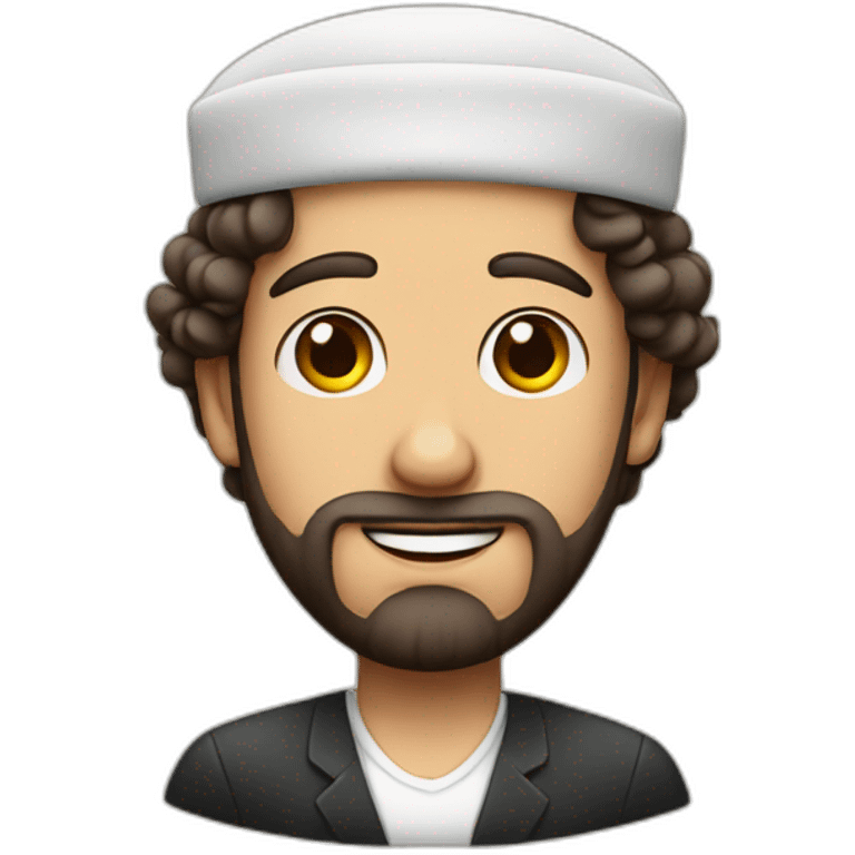 Jewish man with a kippah emoji