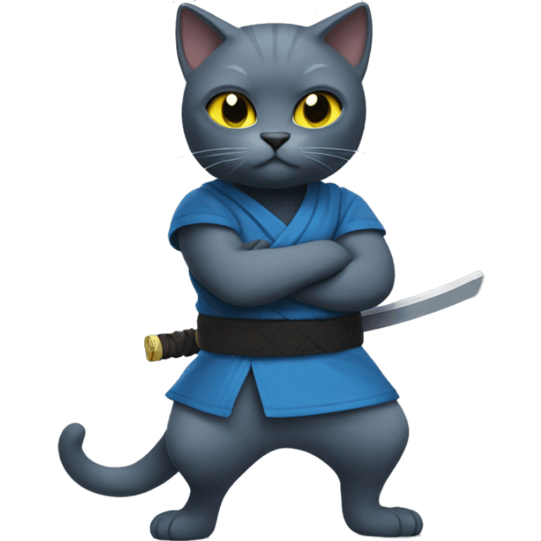 Russian blue ninja cat emoji