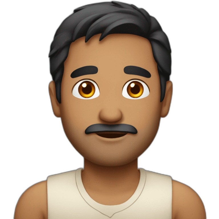 middle age indian male with black hair emoji