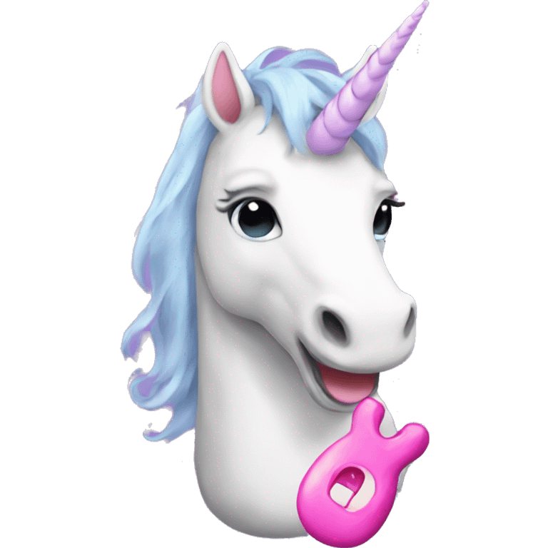 unicorn with a binky  emoji