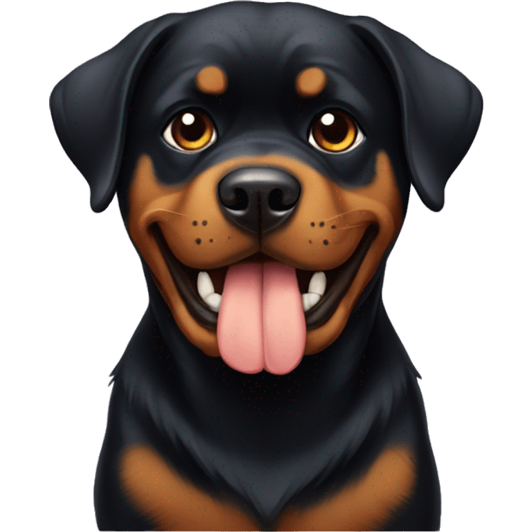 Rottweiler con lazo  emoji