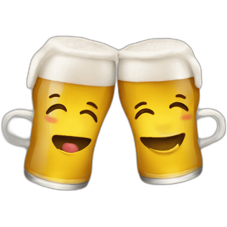 Amigos bebiendo cerveza emoji