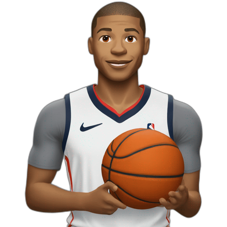 mbappe playing basket ball emoji