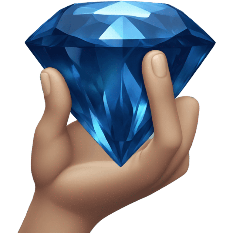 dark blue diamond in hand emoji