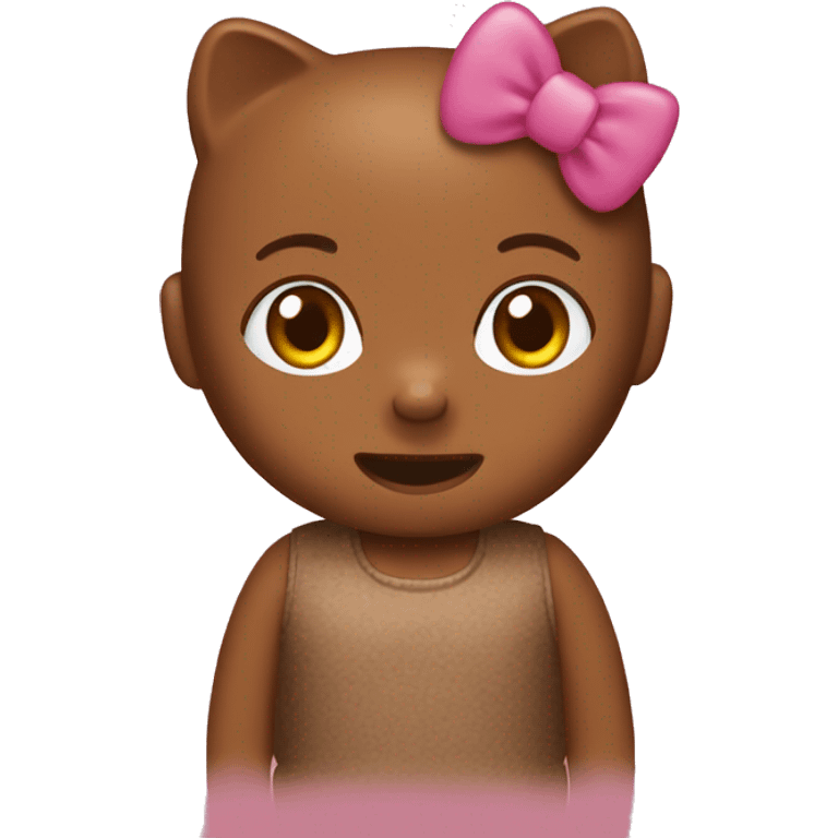 Brown hello kitty emoji