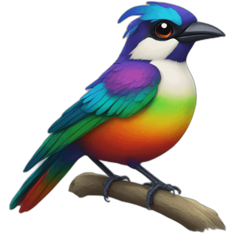 Rainbow Magpie emoji