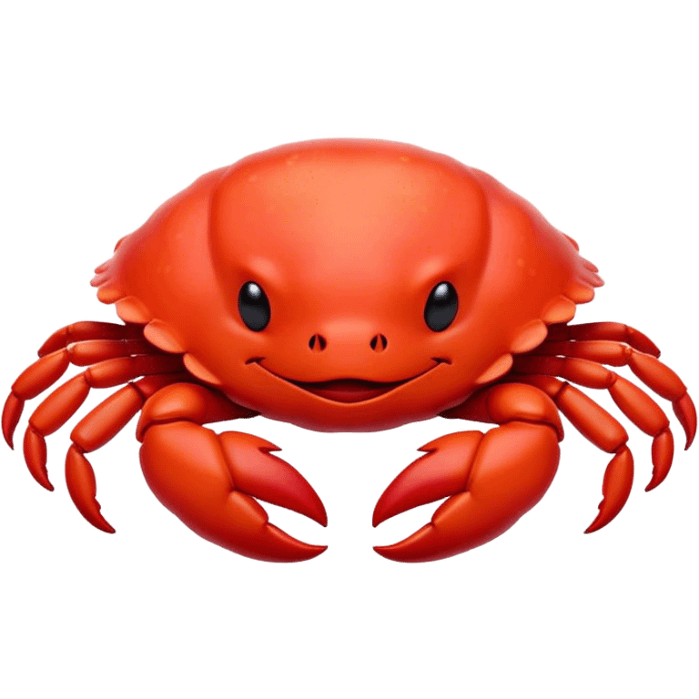 Meme-Worthy Cute Sleeping Red Crab Portrait Emoji, Head resting peacefully with a contented smile, showcasing a robust, vivid scarlet carapace and softly closed eyes in serene slumber, Simplified yet adorably endearing features, highly detailed, glowing with a soft, drowsy ocean light, high shine, relaxed and utterly lovable, stylized with an air of playful laziness, soft glowing outline, capturing the essence of a sleeping red crab that feels destined to become the next viral icon of adorable rest! emoji