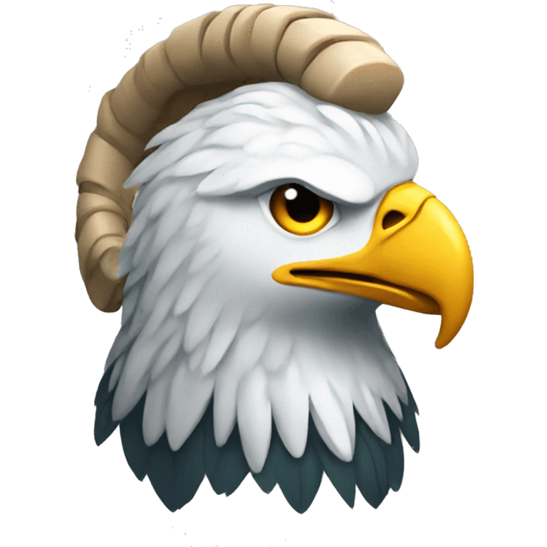 Eagle with ram horns emoji