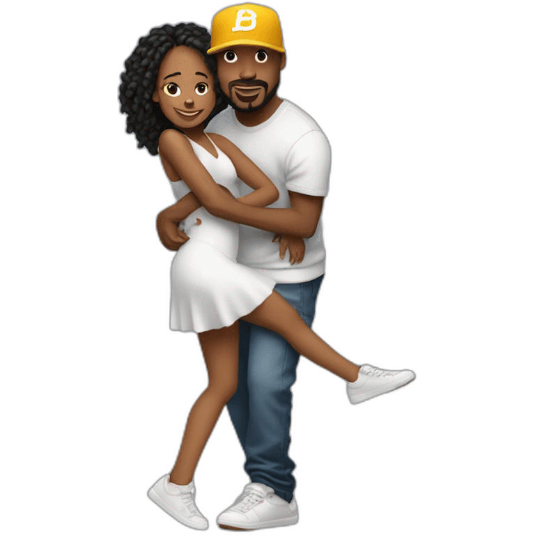 Une danseuse de hip-hop et son enfant  emoji