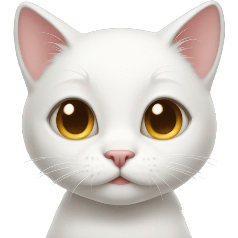 Cute white cat emoji