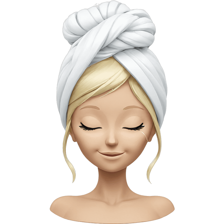 blonde girl with closed eyes emoji