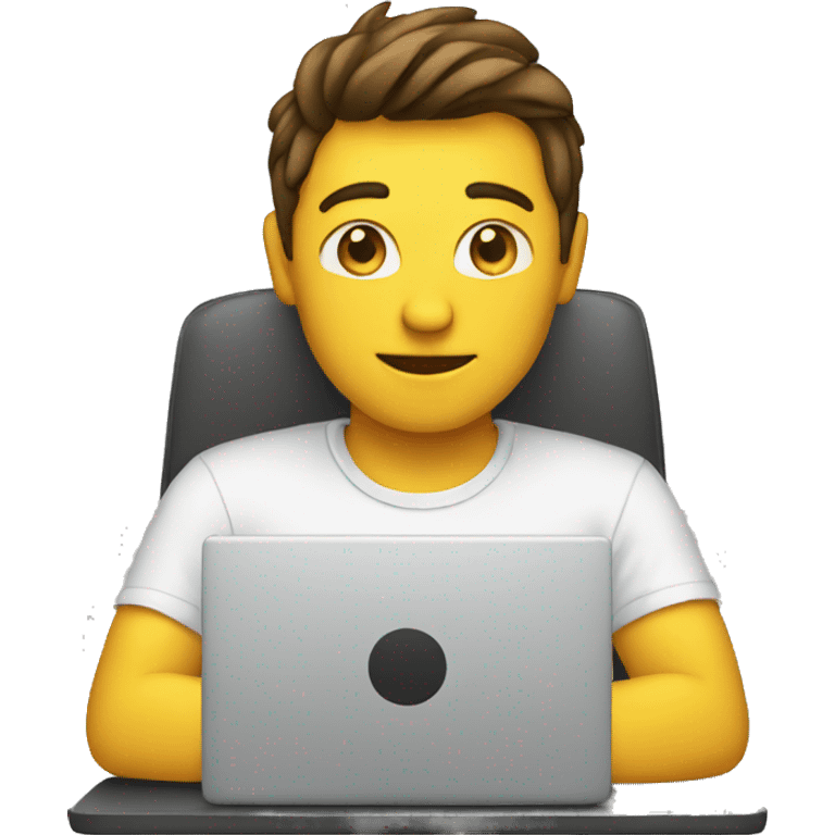 Human with laptop emoji