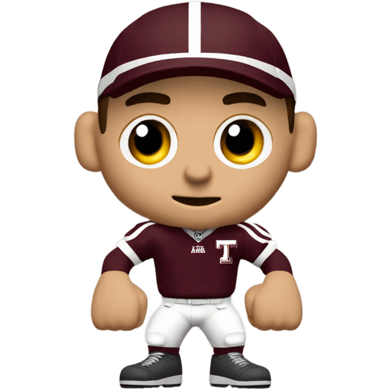 Johnny manziel in a Texas a&m maroon uniform holding up one thumb  emoji