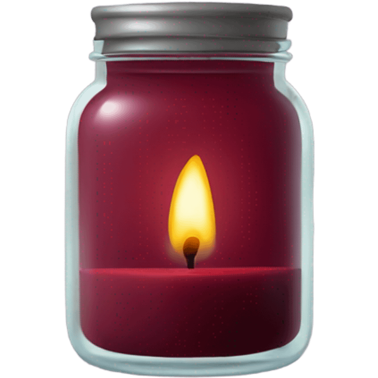 A maroon candle in a jar emoji