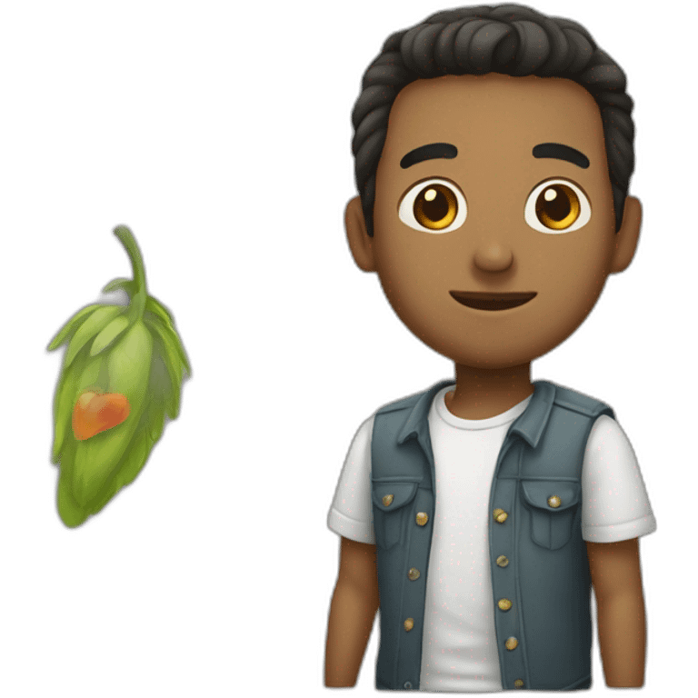 un chico con perilla emoji