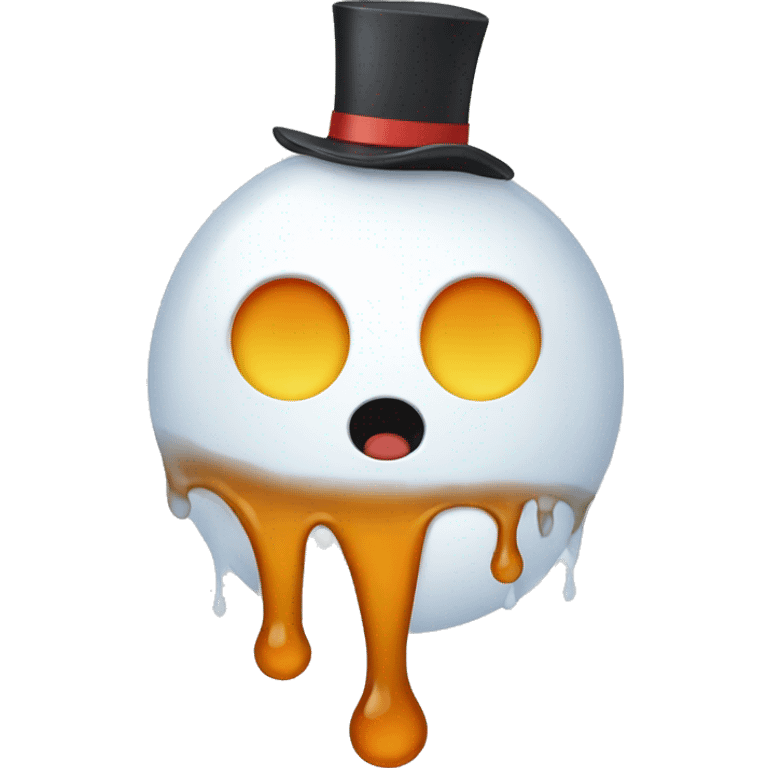 Snowman melting emoji