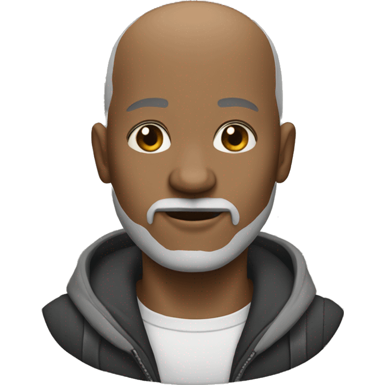 black male bald  white beard emoji