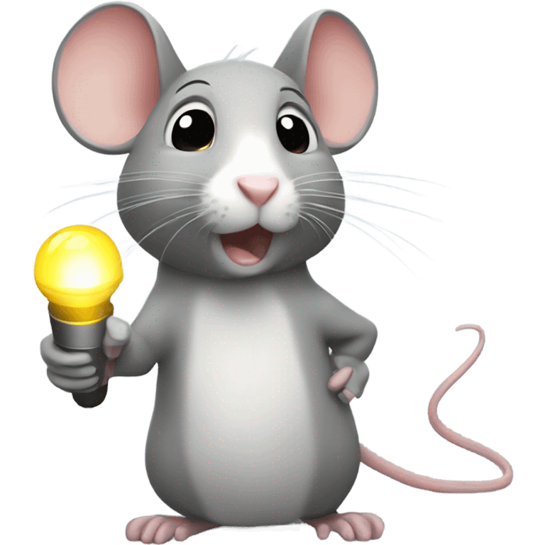 Mice with a flashlight  emoji