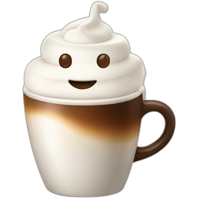 Coffee with marshmallow emoji