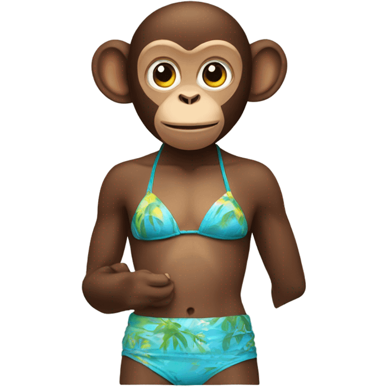 Monkey with a bikini emoji