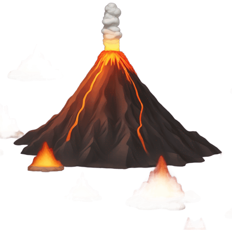 Volcano erupting  emoji