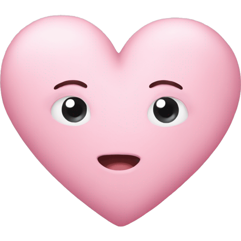 Cozy soft pink heart emoji