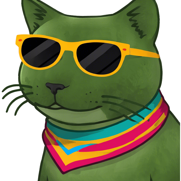 Cat with sunglasses emoji